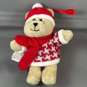 Starbucks 2018 Limited Edition Bearista Boy Plush Holiday Christmas Ornament‎ 6"